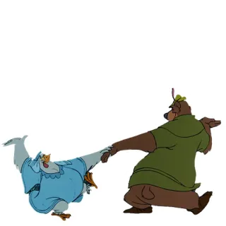 🐻 Little John Robin Hood disney, robin hood, little john, cartoon whatsapp sticker