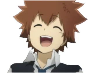 😄 anime, personaggio, sorriso, felice telegram sticker