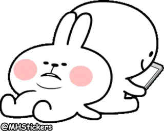 📱 @MHStickers coniglio, carino, adesivo, cartone animato, animale telegram sticker