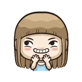 👧 kreskówka, dziewczyna, uroczy, postać, emoji, naklejka telegram sticker