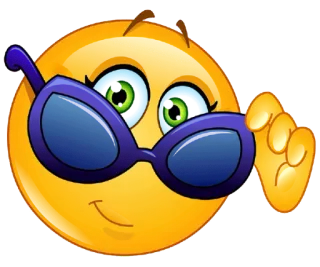 😎 Emoji, Smiley, Sonnenbrille, Cool, Gelb, Gesicht telegram sticker