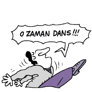 👆 O ZAMAN DANS!!! 만화, 댄스, 축하, 표현, 기발한 telegram sticker