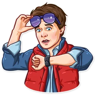 😯 Marty McFly Back to the Future Marty McFly, Back to the Future, 80s, Time Travel, Movie telegram sticker