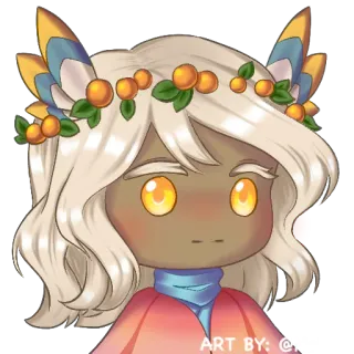 😐 ART BY: @ arte, chibi, lindo, personaje telegram sticker