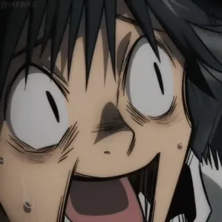 😰 anime, expression, shock, cartoon, funny telegram sticker