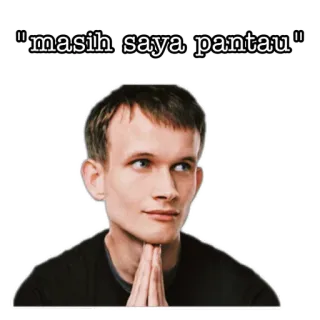 🧐 Vitalik Buterin masih saya pantau person, meme, blockchain, cryptocurrency, Vitalik Buterin telegram sticker