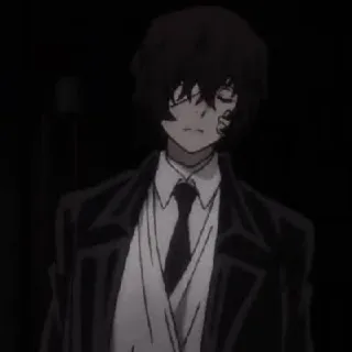 🖤 Osamu Dazai Bungou Stray Dogs Anime, Manga, Postać, Bungo Stray Dogs, Osamu Dazai telegram sticker
