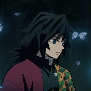 🌊 Giyu Tomioka Demon Slayer アニメ, 鬼滅の刃, 冨岡義勇, キャラクター whatsapp sticker