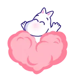 ❤️ Moomin Moomin, dibujos animados, lindo, corazón, amor telegram sticker