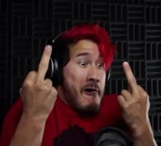 🖕 doigt d'honneur, impoli, offensant, geste, markiplier telegram sticker