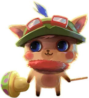 🍄 Teemo League of Legends Teemo, League of Legends, jeu vidéo, champignon, mignon, personnage telegram sticker