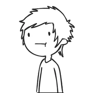 😐 desenho animado, personagem, minimalista, ilustração, desenho, esboço telegram sticker