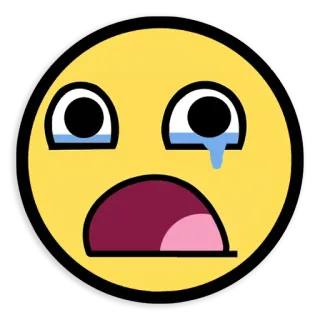 😢 piangere, triste, faccia, meme, emoji telegram sticker