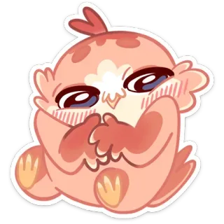 🤔 bird, cute, animal, sticker, kawaii, chick, cartoon telegram sticker