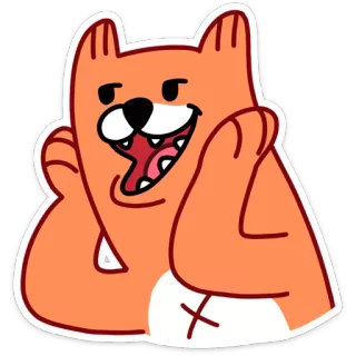 😱 dog, cute, happy, animal, cartoon telegram sticker