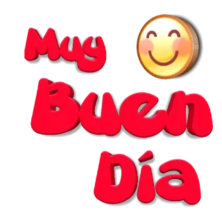 ☀️ Muy Buen Dia good day, spanish, greeting, emoji, happy whatsapp sticker