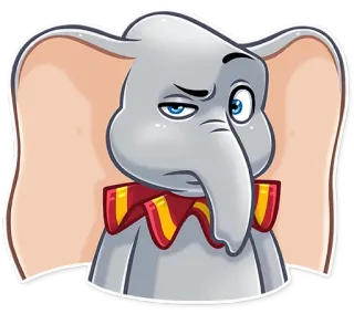 🤨 Dumbo Elefant, niedlich, Cartoon, Disney, Dumbo whatsapp sticker