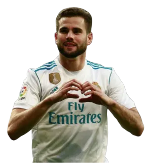 ❤️ fútbol, jugador, corazón, manos, fútbol americano, Real Madrid whatsapp sticker