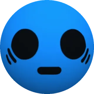 🌟 синий, мультфильм, персонаж, эмодзи telegram sticker