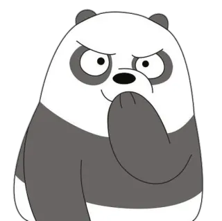 🤭 Panda We Bare Bears panda, bear, cartoon, cute telegram sticker