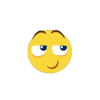 😏 Emoji, Sonriendo con sorna, Expresión facial, Dibujo animado, Sticker whatsapp sticker