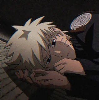 😔 Naruto naruto, anime, manga, personaje, japonés, uzumaki telegram sticker