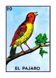 🐦 EL PAJARO 새, 동물, 로테리아, 엘 파하로, 카드 게임 telegram sticker