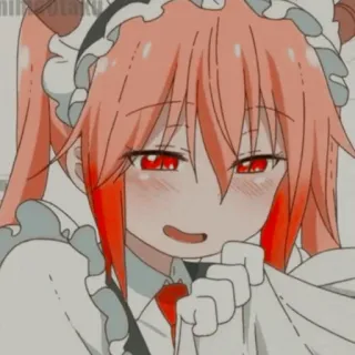 🐉 Tohru Miss Kobayashi's Dragon Maid anime, dragon, maid, cute, kawaii telegram sticker