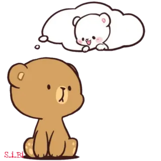 👸 熊, 可爱, 卡通, 动物, 贴纸 telegram sticker