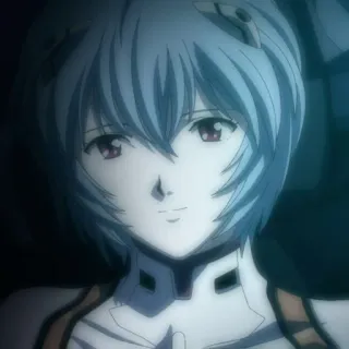 📨 Rei Ayanami Neon Genesis Evangelion Аниме, Манга, Персонаж, Рей Аянами, Евангелион whatsapp sticker