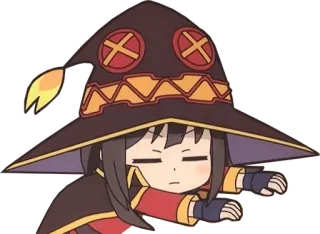 😑 Megumin Konosuba Anime, Konosuba, Megumin, Mignon, Magie, Chibi whatsapp sticker