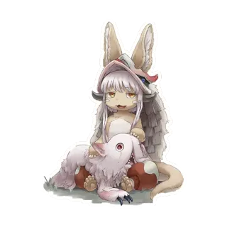 😊 Nanachi Made in Abyss Anime, Desenho animado, Fantasia, Kawaii telegram sticker