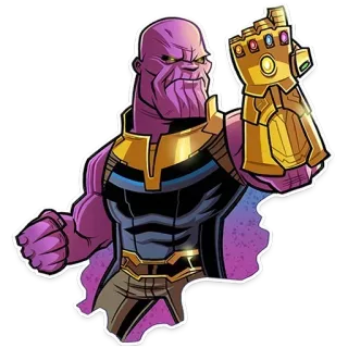 👌 Thanos Marvel 슈퍼빌런, 인피니티 건틀렛, 마블, 만화, 악당 telegram sticker