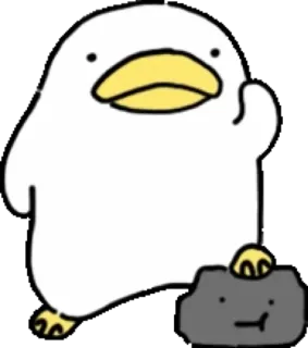 👩‍👦 kaczka, skała, zwierzę, słodki, kreskówka, postać telegram sticker