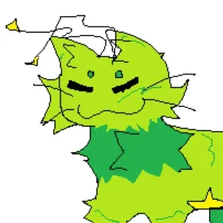 ❇️ kot, zielony, kreskówka, zwierzę, naklejka, ilustracja telegram sticker