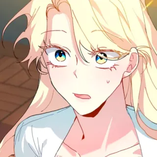 🪞 blonde hair, anime, cartoon, female, woman, girl telegram sticker