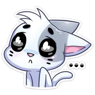 🥺 gato, fofo, anime, adesivo, gatinho whatsapp sticker