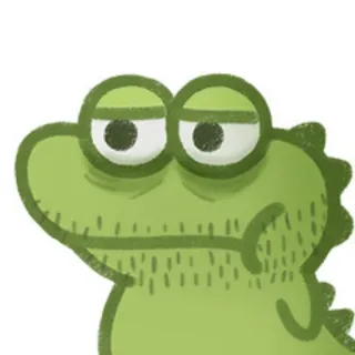 😐 crocodile, animal, cartoon, green, reptile telegram sticker