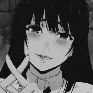 🤞 Yumeko Jabami Kakegurui Anime, Ragazza, Personaggio, Kawaii, Carino, Manga, Sorriso telegram sticker