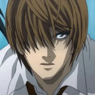 ⚖ Light Yagami Death Note Anime, Manga, Light, Yagami, Mort telegram sticker