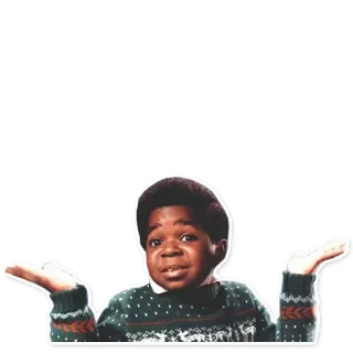 🤷‍♂️ Arnold Jackson Diff'rent Strokes child, tv, what you talking about, comedy, 80s telegram sticker