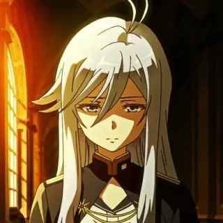 😒 Anime, Cô gái, Tóc trắng, Nhân vật telegram sticker