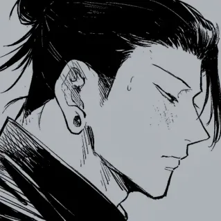 ⛓ Suguru Geto Anime, Manga, Jujutsu Kaisen, stregone, capelli telegram sticker