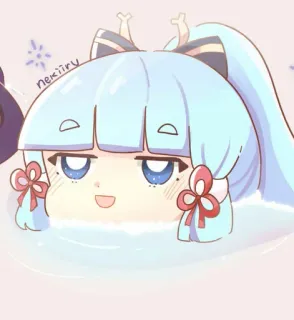 🤤 Ayaka Kamisato Genshin Impact nekiiiru アニメ, 女の子, 可愛い, ゲーム, 原神, 神里綾華, ファンアート telegram sticker