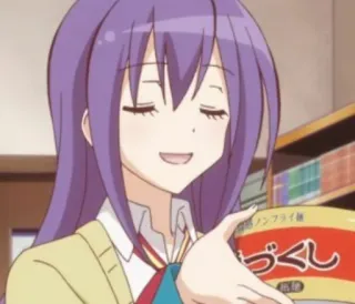 🌮 つくし anime, girl, smile, tsukushi, can, food telegram sticker