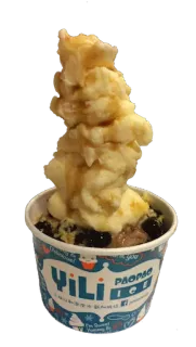 🍦 YILI PAOPAO ICE ice cream, dessert, food, sweets, frozen treat, bubble tea topping, pao pao ice telegram sticker