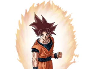 👍 Goku Dragon Ball anime, manga, Goku, super saiyan, fighting, power, energy telegram sticker