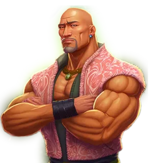 😎 man, muscular, character, digital art, male, fantasy telegram sticker
