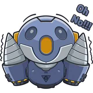 😱 Oh No!!! robot, perceuses, dessin animé, machine, triste, oh non telegram sticker