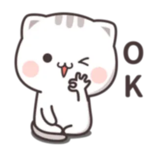 👌 OK cat, animal, cute, ok, approval telegram sticker